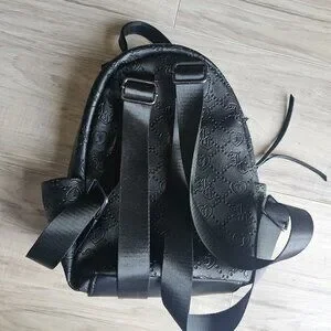 EUC JUICY COUTURE JC Embossed Small Black Backpack ?? Juicy Couture No Rules Backpack Black Small Weekender With  main image 4